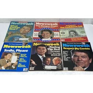 Vintage President Ronald Reagan Newsweek Magazine Lot Of 6 1980’s Reaganomics